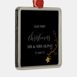 Create Your Own Our First Christmas Married Ornament Aus Metall