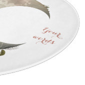 Create Your Own Peach Roses Floral Crescent Moon Schneidebrett (Ecke)