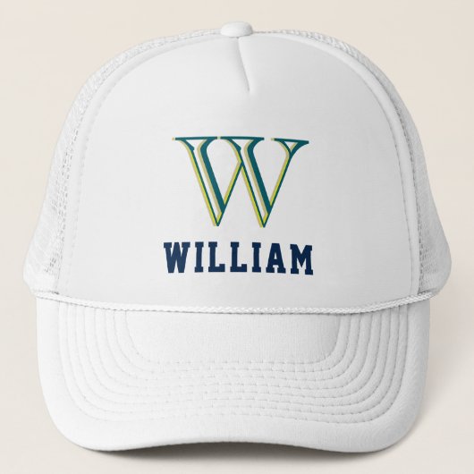 Create Your Own Personalize Branded Monogram Cap Truckerkappe (Vorderseite)