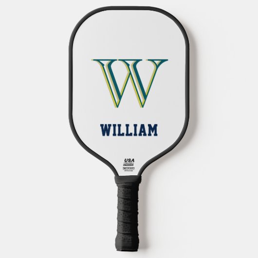 Create Your Own Personalize Branded Monogram Pickleball Schläger (Rückseite)