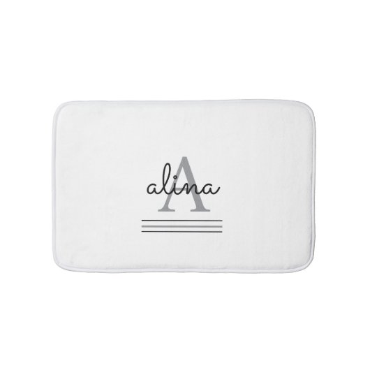 Create Your Own Personalize Monogram Badematte (Vorderseite)