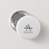 Create Your Own Personalize Monogram Button (Vorne & Hinten)