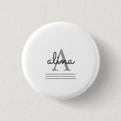 Create Your Own Personalize Monogram Button (Vorderseite)
