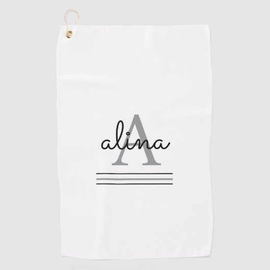 Create Your Own Personalize Monogram Golfhandtuch (Vorderseite)