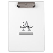 Create Your Own Personalize Monogram Klemmbrett (Vorderseite)