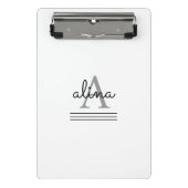Create Your Own Personalize Monogram Mini Klemmbrett (Vorderseite)