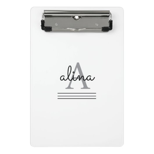 Create Your Own Personalize Monogram Mini Klemmbrett (Vorderseite)