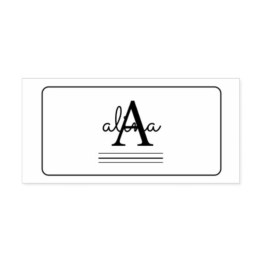 Create Your Own Personalize Monogram Permastempel (Design)