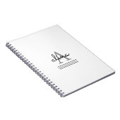 Create Your Own Personalize Monogram Spiral Photo Notizblock (Rechte Seite)