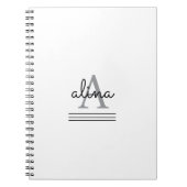 Create Your Own Personalize Monogram Spiral Photo Notizblock (Vorderseite)