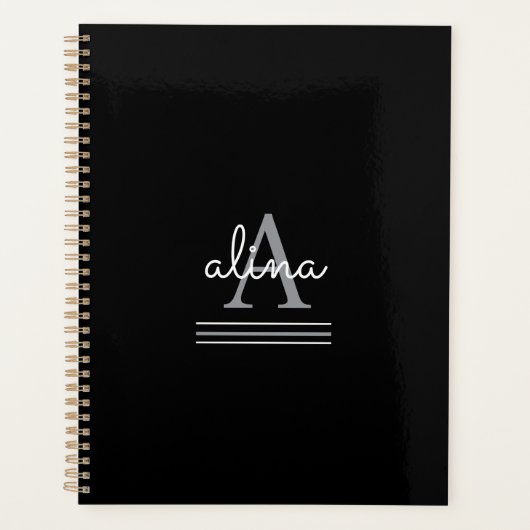 Create Your Own Personalize Monogram Spiral  Planer (Vorderseite)