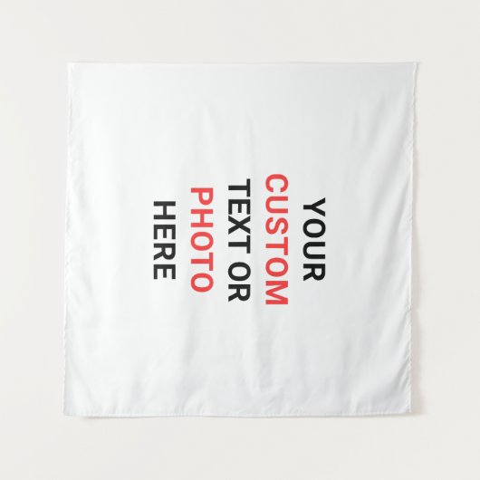 Create Your Own Personalize Square Wandteppich (Vorderseite (Horizontal))