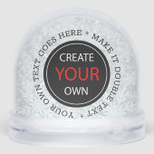 Create Your Own - Personalized, branded / Photo Schneekugeln (Rückseite)