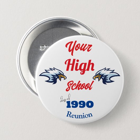 Create Your Own Personalized Class Reunion Button (Vorne & Hinten)