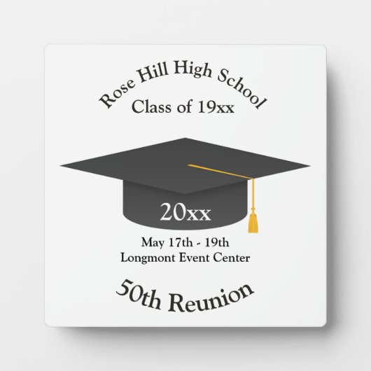 Create Your Own Personalized Class Reunion Sign Fotoplatte (Vorderseite)