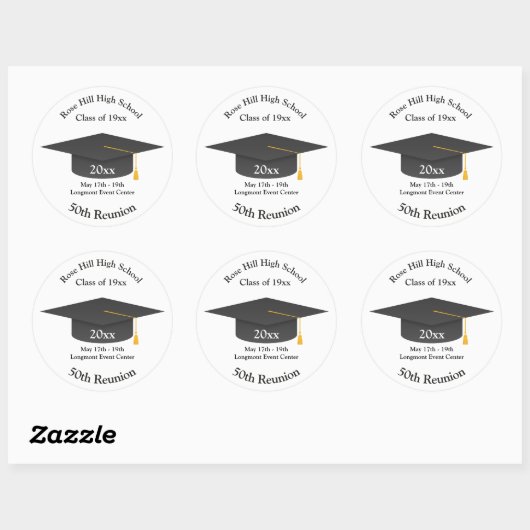 Create Your Own Personalized Class Reunion Sticker (Blatt)