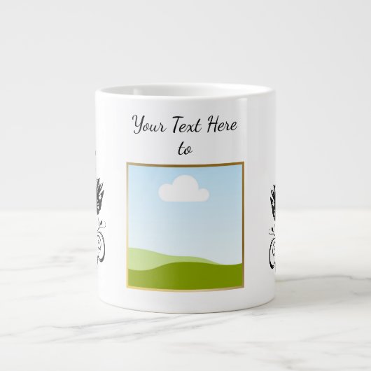 Create Your Own personalized Template Text Jumbo-Tasse (Vorderseite)