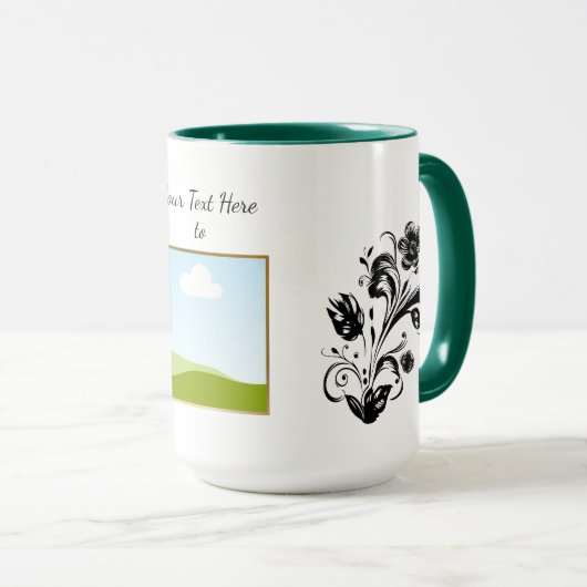 Create Your Own personalized Template Text Tasse (VorderseiteRechts)