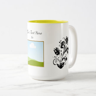 Create Your Own personalized Template Text Zweifarbige Tasse