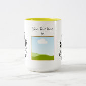 Create Your Own personalized Template Text Zweifarbige Tasse (Mittel)