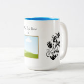 Create Your Own personalized Template Text Zweifarbige Tasse (VorderseiteRechts)