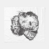 Create Your Own Pet Dog Customized Fleecedecke (Vorderseite (Horizontal))