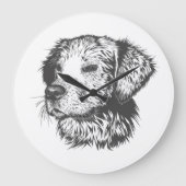 Create Your Own Pet Dog Customized Große Wanduhr (Vorderseite)