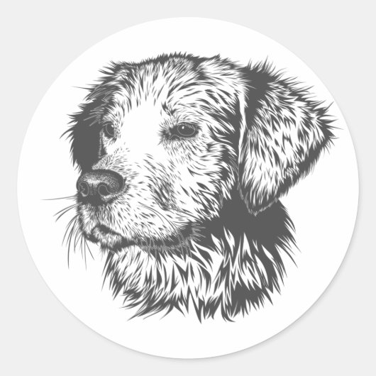 Create Your Own Pet Dog Customized Runder Aufkleber (Vorderseite)
