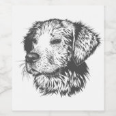 Create Your Own Pet Dog Customized Weinetikett (Einzelnes Label)