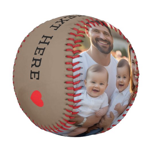 Create Your Own Photo And Text Baseball (Schrägansicht)