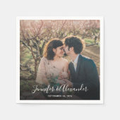 Create your own photo bride and groom wedding serviette (Vorderseite)