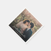 Create your own photo bride and groom wedding serviette (Ecke)