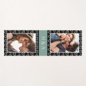 Create Your Own Photo Collage Sage Green Monogram  Yogamatte (Vorderseite (Horizontal))