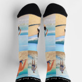 Create Your Own Photo Collage Socks Custom Text Socken (Oben)