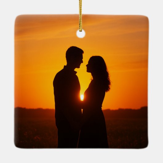 Create your own photo couple keramikornament (Rückseite)