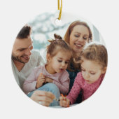 Create Your Own Photo Custom Pic Double Sided Keramik Ornament (Vorne)