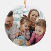 Create Your Own Photo Custom Pic Double Sided Keramik Ornament (Hinten)