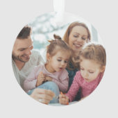 Create Your Own Photo Custom Pic Double Sided Ornament (Rückseite)
