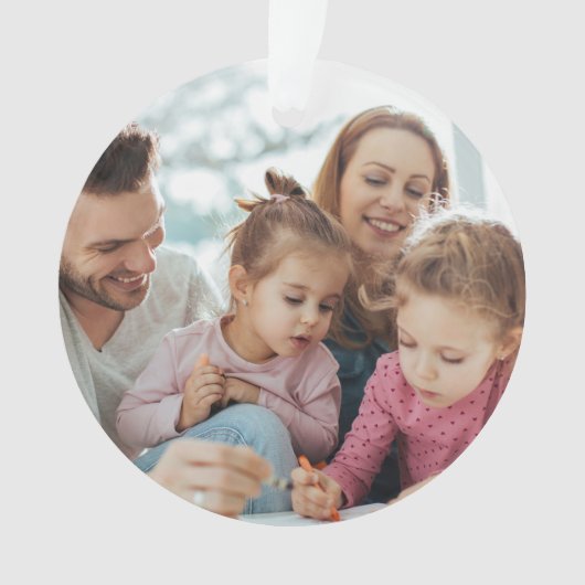 Create Your Own Photo Custom Pic Double Sided Ornament (Vorderseite)