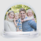 Create Your Own Photo Custom Pic Double Sided Schneekugeln (Rückseite)