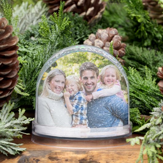 Create Your Own Photo Custom Pic Double Sided Schneekugeln (Winter)