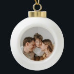 Create Your Own Photo Custom Picture DIY  Keramik Kugel-Ornament<br><div class="desc">Create something truly meaningful with a custom design made just for you. Add your favorite photo to transform a special moment into a personal keepsake that tells your story. Whether it’s a cherished memory, a loved one, or a moment that makes you smile, your image is printed with care to...</div>