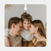 Create Your Own Photo Custom Picture DIY  Ornament Aus Metall (Rückseite)