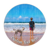 Create Your Own Photo Cutting Board Custom Text Schneidebrett (Vorderseite)