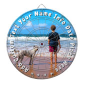 Create Your Own Photo Dart Board with Custom Text Dartscheibe (vorne)