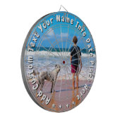 Create Your Own Photo Dart Board with Custom Text Dartscheibe (Vorderseite Links)