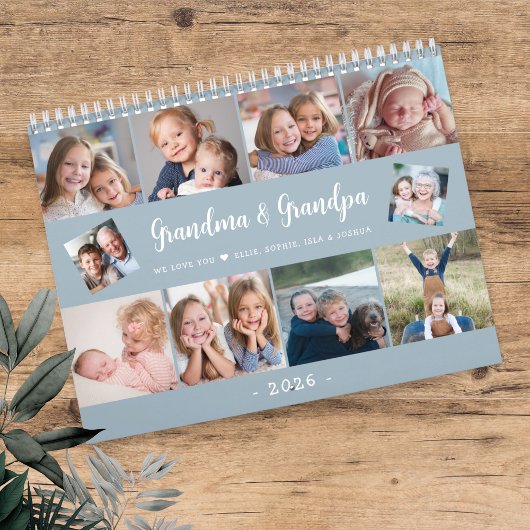 Create Your Own Photo Family Modern Script 2026 Kalender