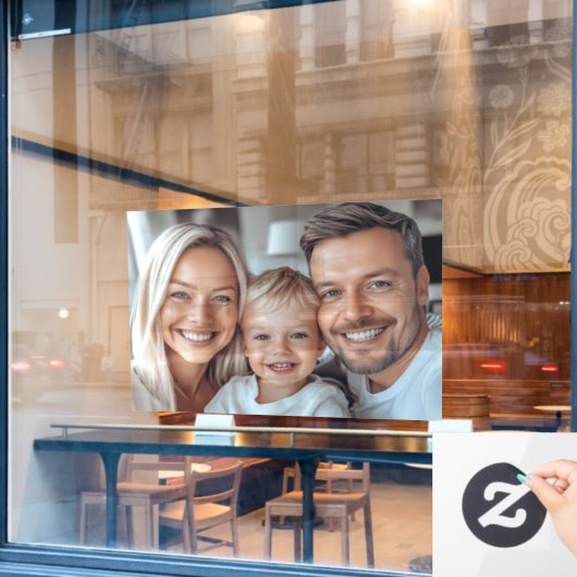 Create Your Own Photo Fensteraufkleber (Café-Fenster)