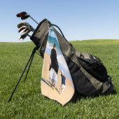 Create Your Own Photo Golf Towel Gift Custom Text Golfhandtuch (Gras)