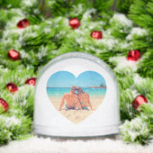 Create Your Own Photo Heart Snow Globe Gift Schneekugeln (Weihnachten)